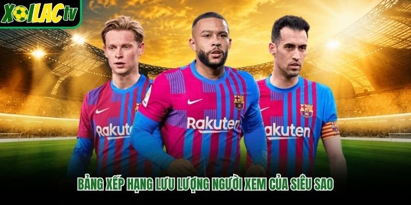 Bảng xếp hạng lưu lượng người xem của siêu sao