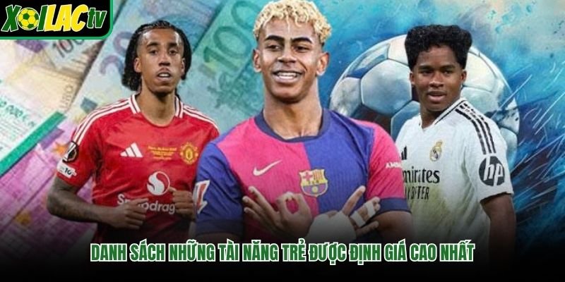 Danh sách những tài năng trẻ được định giá cao nhất