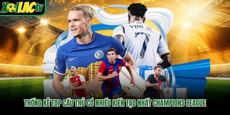 Thống kê top cầu thủ có nhiều kiến tạo nhất Champions League
